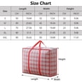thumbnail image 2 of Storage Bag, Blue Plaid Foldable Zipper, 1 Piece Large Size 27.6*19.7*9.1 Inch, Heavy Duty Carry Handle Organizer Bag for Moving Clothes Bedding Blanket Comforter Home Storage, 2 of 5