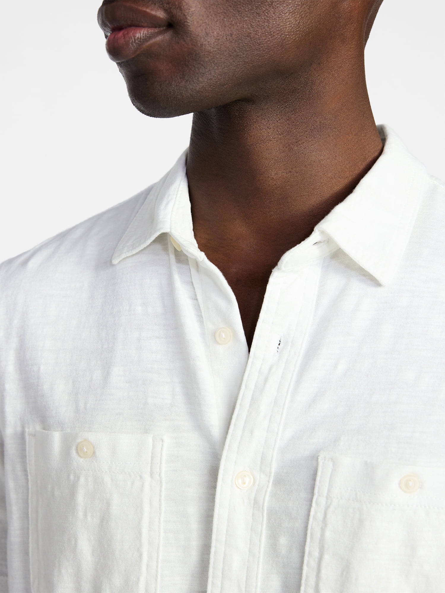 George Men's and Big Men's Knit Button-up Shirt with Short Sleeves, Sizes S-5XL