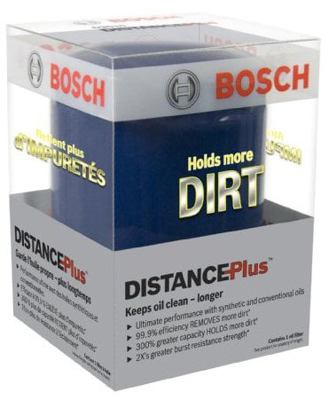 Pack of 1 Bosch D3334 Distance Plus High Performance Oil Filter 