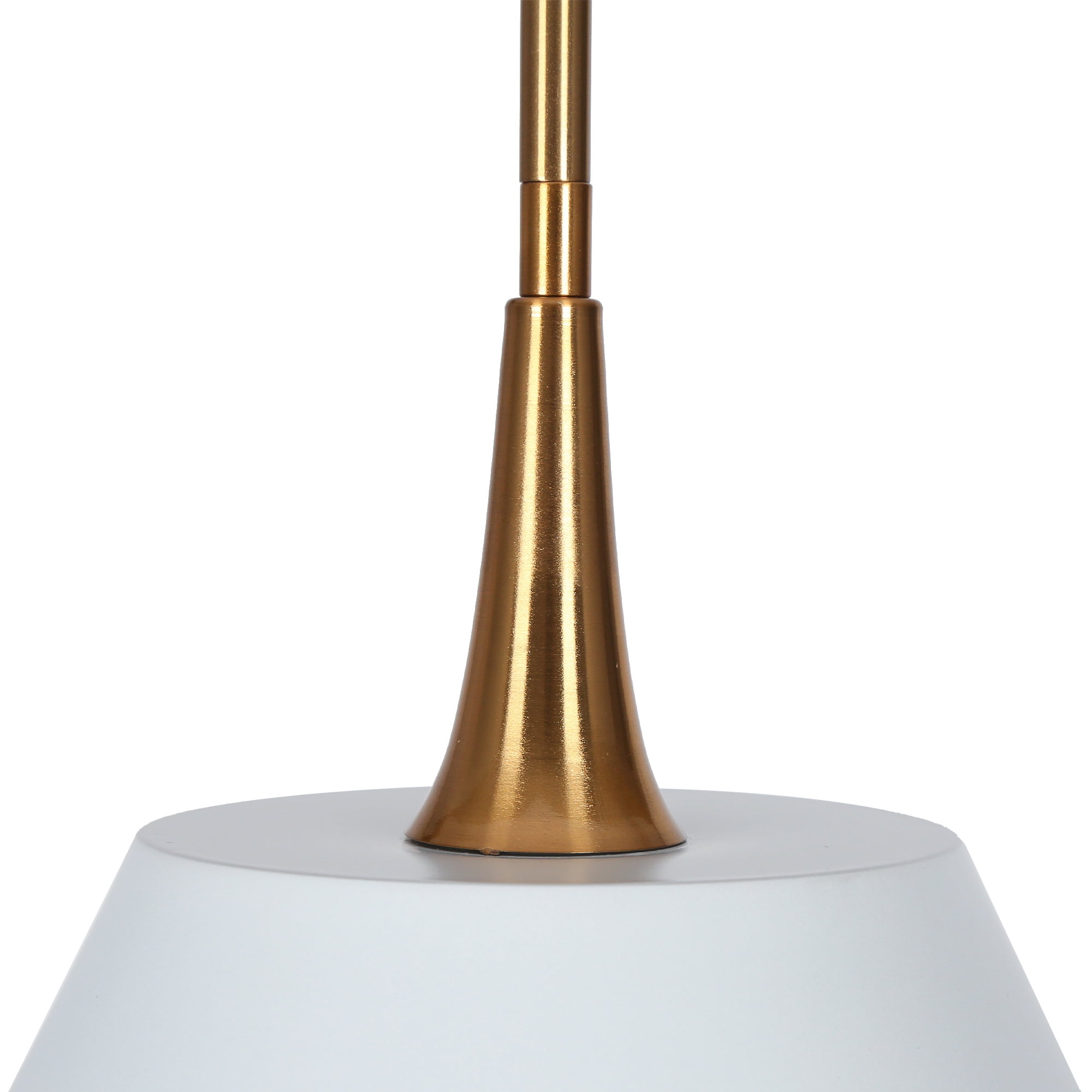 LNC White and Gold Modern Dome Pendant Light with Brass Finish for Kitchen or Dining Room