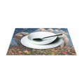 thumbnail image 3 of Ryvnso Placemats Set of 4 Elephants Floral Dining Mats Heat-Resistant Non-Slip Washable Table Mat, 3 of 8