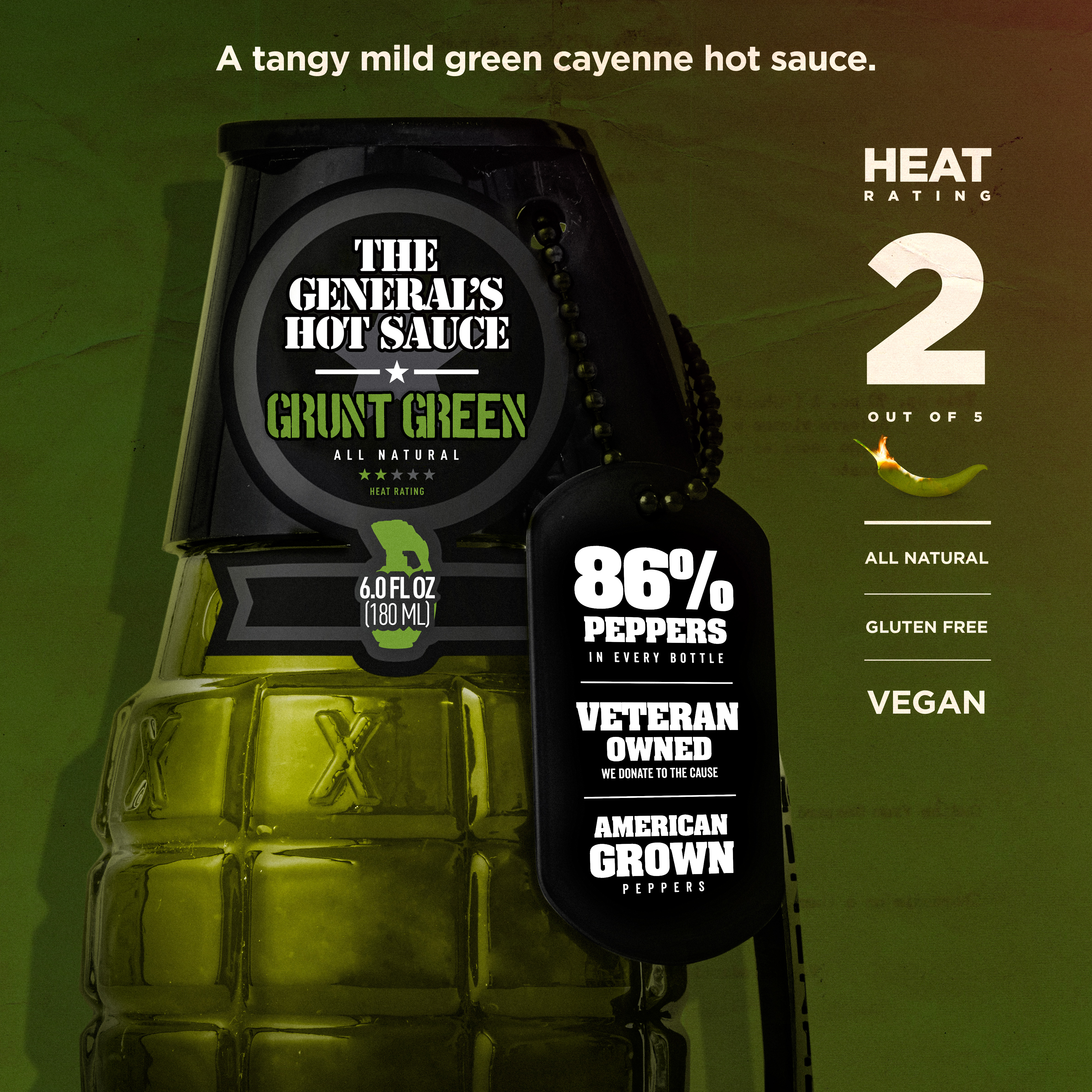 The General's Hot Sauce Triple Threat Gift Set, Gourmet Habanero & Cayenne, 3-Pack (6oz Bottles)