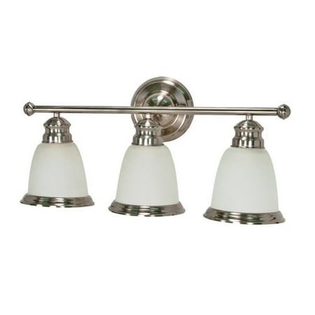 Satco Palladium Smoked Nickel Contemporary Vanity & Wall w/ 3 Light 100W