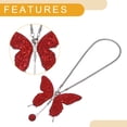 thumbnail image 5 of 1 Pcs Artificial Crystal Butterfly Car Rear View Mirror Pendant Accessories Car Hanging Ornament Red, 5 of 6