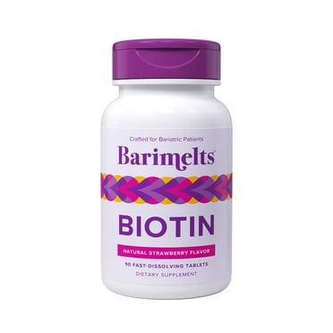Barimelts Bariatric Biotin Supplement, 90 Fast-Dissolving Tablets, Strawberry Flavor