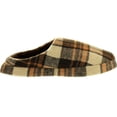 thumbnail image 2 of Empire Mens Sophisticated Mens Open Back Plaid Fleece Slippers, 2 of 4