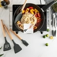 thumbnail image 3 of 11-Piece Cooking Utensil Set with Storage Rack Kitchen Utensil Set Silicone Cookware Set Wooden Handle Cookware Set Chef Non-Stick Kitchen Gadgets, 3 of 8