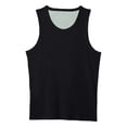 thumbnail image 6 of Minjewel Men Solid Color Casual Sleeveless Tank Top,Black S, 6 of 6