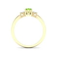 thumbnail image 3 of Imperial Gemstone 10K Yellow Gold Pear Cut Peridot 1/20 CT TW Diamond Women's Ring, 3 of 5
