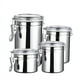 thumbnail image 1 of Stainless Steel Food Storage Jar Set | Airtight Sealed Containers for Milk Powder Coffee Beans Tea | Buckle Lid | Freshness Preserving Canisters | 4 Sizes | 0.1-3L Capacity | Easy Clean Mirror Finish, 1 of 6