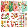 thumbnail image 3 of Bolsa de regalo de Navidad, embalaje Popular de Papel Kraft con calendario de Adviento, 24 juegos, 3 of 4