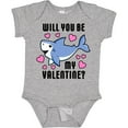 thumbnail image 3 of Inktastic Will you be my Valentine with Cute Shark and Hearts Boys or Girls Baby Bodysuit, 3 of 5