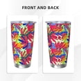 thumbnail image 3 of Fotbe Colorful Bananas Pattern 20 oz Tumbler Stainless Steel Vacuum Insulated Coffee Ice Cup Double Wall Travel Flask Leak-proof Coffee Cup-Straw Three-piece Set, 3 of 8