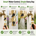 thumbnail image 7 of 2pcs US Standard Solid Brass Garden Hose Connector - Heavy Duty Hose Fitting with On/Off Switch, Leak-Proof Water Hose Adapter for Garden Lawn Watering & Outdoor Irrigation Use, 2in, Gold, 7 of 7