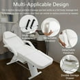 thumbnail image 6 of Holaki Massage Salon Tattoo Chair with Two Trays - Esthetician Bed with Hydraulic Stool - Multi-Purpose 3-Section Facial Bed Table - Adjustable Barber Spa Beauty Equipment, White, 6 of 8