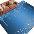thumbnail image 2 of 6'x9' Area Rugs, Modern Blue Indoor Outdoor Area Rug for Living Room Bedroom, Abstract Diamond Luxury Gradient Washable Bathroom Rugs Kitchen Floor Carpet Mats Home Decor Aesthetic, 2 of 8