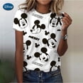 thumbnail image 5 of Camiseta estampada de Mickey Mouse de Disney para mujer, top de manga corta, disfraz de calle, divertida, Y2k, cara grande, verano, 5 of 5