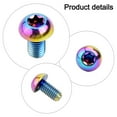thumbnail image 2 of Lylong 6Pcs Tc4 Ti Alloy Disc Screws Cnc T25 Disc Brake Torx Bolts 5X10Mm, 2 of 9