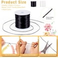 thumbnail image 3 of Beadthoven 2 Rolls/65.62 Yards 0.8mm Elastic Crystal Thread String for Bracelets Beading Stretchy String Bead String Cord for Jewelry Making Bracelets Necklaces Beading DIY Crafts Black & White, 3 of 7