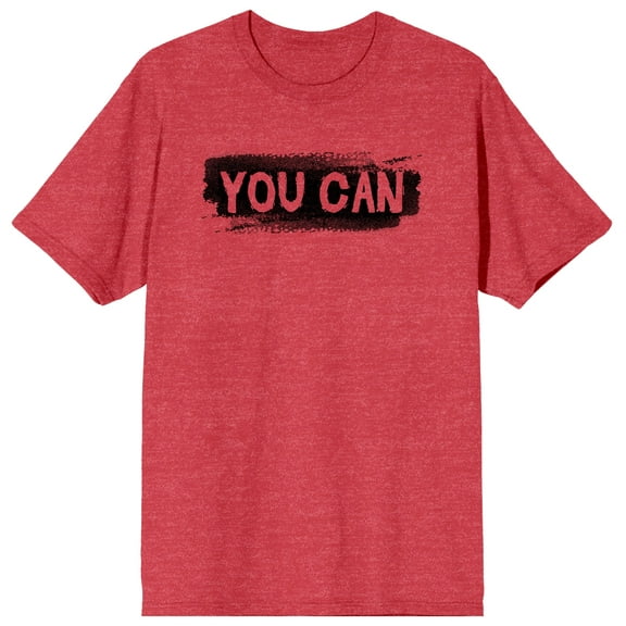 You Can Gym Culture Youth Red Heather Graphic Tee-Medium