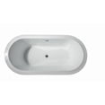 thumbnail image 2 of Lexora Home Lure 67" Free Standing Acrylic Bathtub in Glossy White, 2 of 5