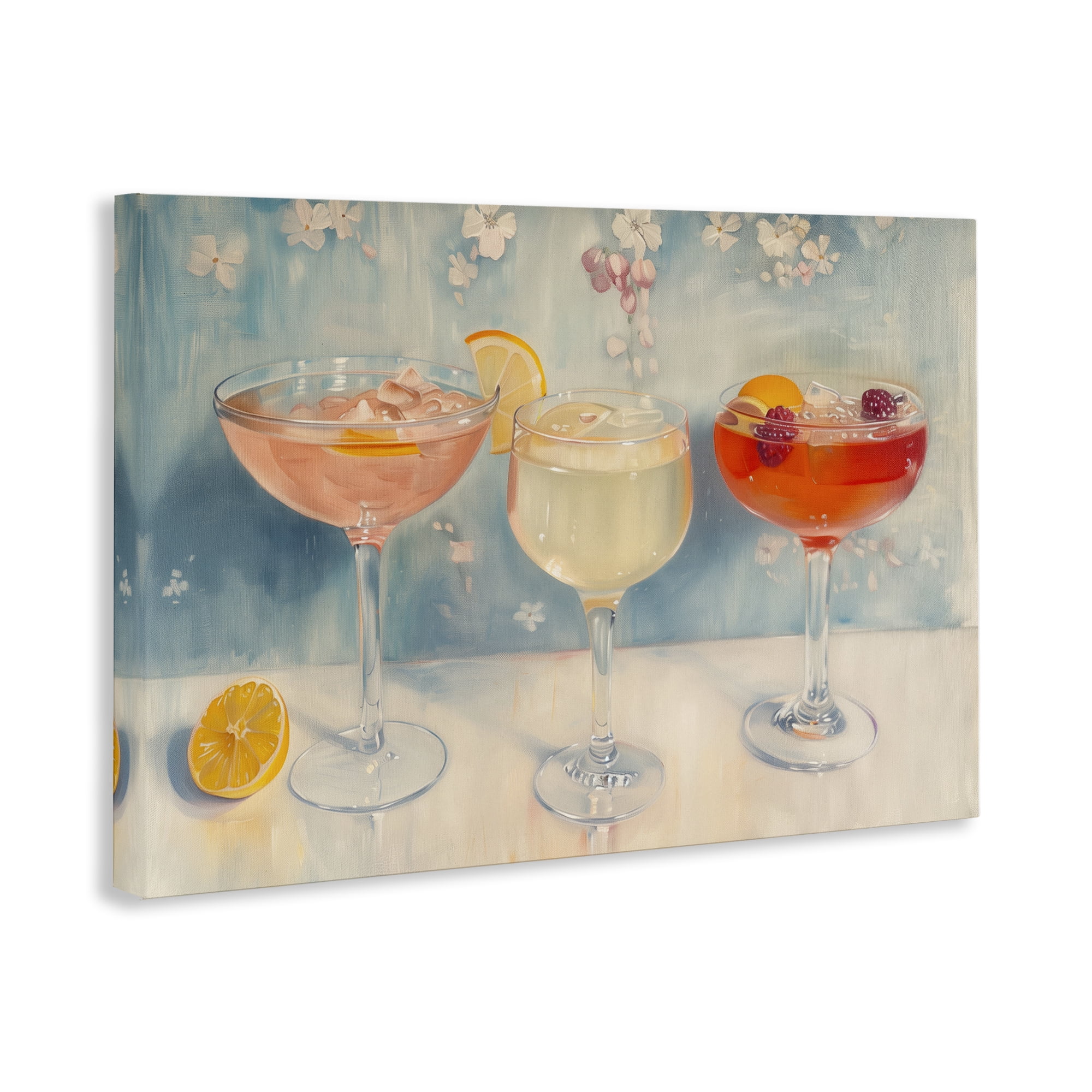 Stupell Industries Fun Fruity Cocktails Food & Beverage Painting Wrapped Canvas Art Print Wall Art, 24 x 16
