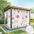 thumbnail image 6 of Outdoor Curtains for Patio Waterproof, Red Christmas Snowflakes Outdoor Privacy Panels Grommet, Winter Xmas Snow Yellow Gray Blackout Outside Curtains for Porch/Cabana 54"x95", 2 Panels, 6 of 8