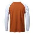 thumbnail image 2 of Mens Tshirts Color Blocked Long Sleeved Sports Breathable Sports Stretchy Soft Workout Top, 2 of 4
