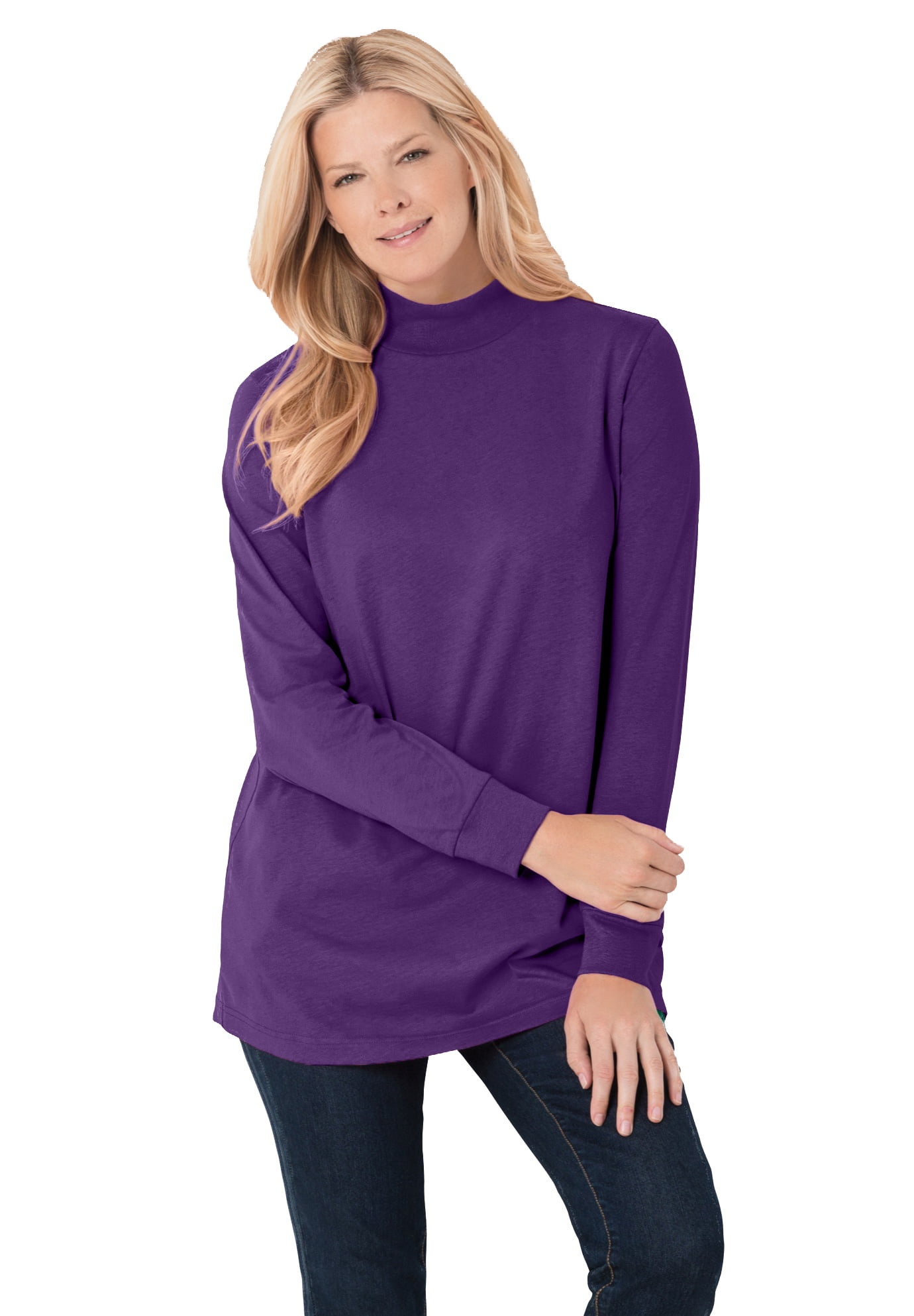 Long Sleeve Mock Turtleneck Shirt 