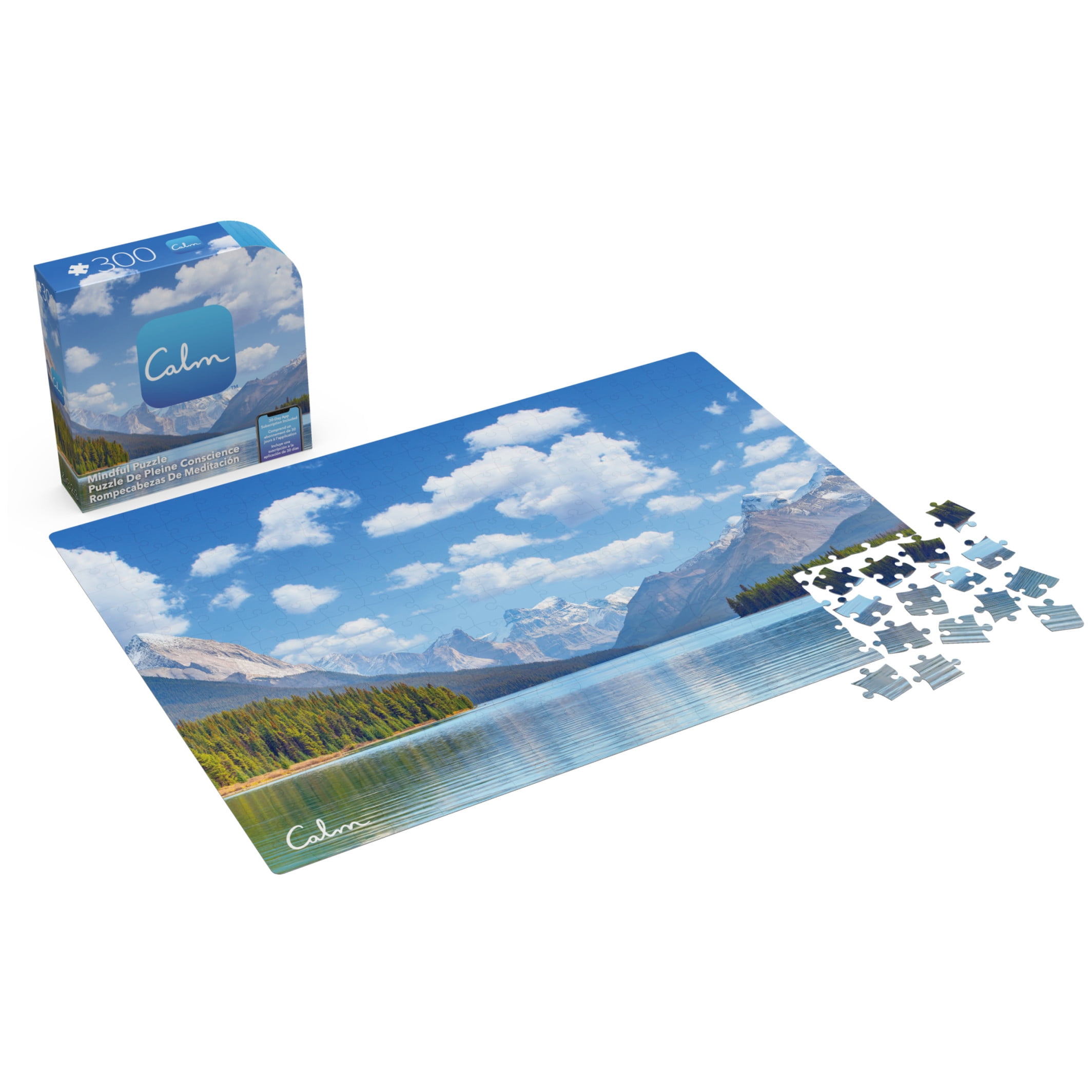 300-Piece Calm Jigsaw Puzzle and Storage Bag, Jasper Lake