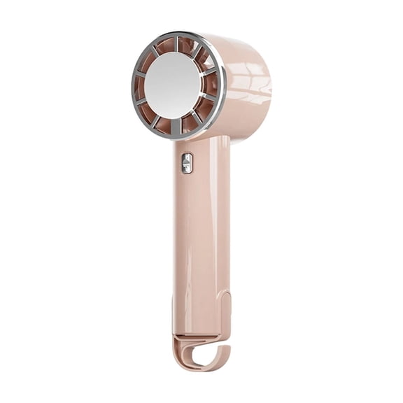 Portable Handheld Turbo Fan,Smooth Surfaces Cooling Handheld Fan – USB Rechargeable with Carabiner, Semiconductor Ice Cooling, High-Wind for Outdoor Travel Hiking Camping(MulticolorA)