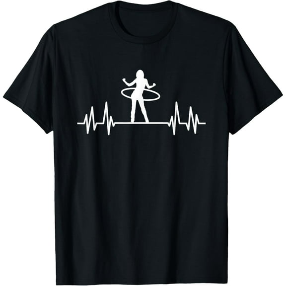 Exquisite and comfortable-Heartbeat Hula Hoop Hula Hooping Fitness T-Shirt