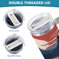 thumbnail image 5 of SKYSONIC Stainless Steel Tumbler Car Handle Water Cup 40 oz Vacuum Insulated Tumbler with Straw for Car Travel Sport - Lake with A Sunset, 5 of 7