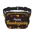 thumbnail image 1 of Fotbe Happy Thanksgiving 1 Cangurera Cuadrada con Estampado de Doble Capa, Bolsa de Cintura Ajustable Mini para Hombres y Mujeres, 1 of 9