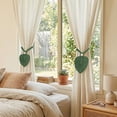 thumbnail image 2 of Deago 2 Pack Curtain Tiebacks Handmade Holdbacks - Farmhouse Curtain Tie Back Holder by Hand-Woven Cotton Rope, Bohemian Home Decor Drapery Holdback (Green-2), 2 of 9