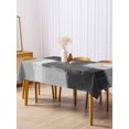 thumbnail image 3 of Black Abstract Rectangle Tablecloth, Grey Geometric Oil Painting Vintage Ombre Waterproof & StainResistant Tablecloth, Washable Oil-proof Table Cover for Dining/Party/Wedding/Camping/Buffet 60x120 In, 3 of 9