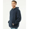 thumbnail image 2 of Burnside Polar Fleece Quarter-Zip Scuba Hooded Pullover, 2 of 5