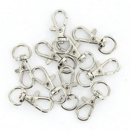 

10Pcs Silver Swivel Trigger Clips Snap Lobster Clasp Ring CL a Hook Bag 2022US B6G8