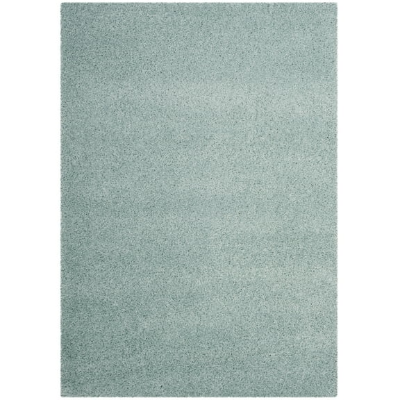 SAFAVIEH Laguna Neven Plush Solid Shag Area Rug, Light Blue, 4' x 6'