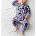 thumbnail image 3 of WIBACKER 3-24M Bamboo Viscose Baby Convertible Footie Pajamas, Sleep and Play Footed Zipper Sleeper for Baby Girls - Leopard Butterfly, 3 of 9