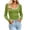 A286 Green, variant on Women's Base Layer Lace Shirts Tops Long Sleeve Scoop Neck Ribbed Slim Fitted Casual Basic Top