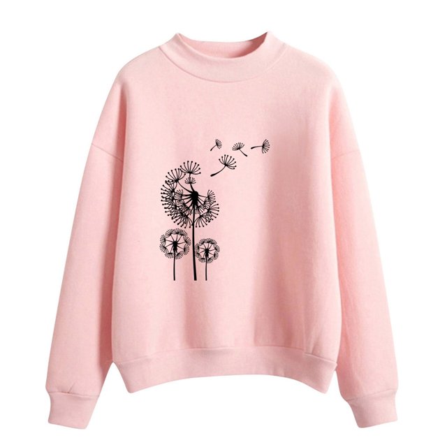 toraway Chandail à Capuche pour Femmes Fermeture Éclair Automne Hiver Col Rond Couleur Unie Imprimé Manches Longues Chandail TG
