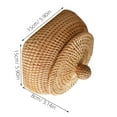thumbnail image 2 of KONTONTY 1Pc Light Brown Storage Box Woven Basket for Sundries Snack Cosmetic Table Organizer, 2 of 8