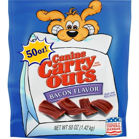 Canine Carry Outs Bacon Flavor Dog Snacks, (Best Way To Grill Bacon Wrapped Filet Mignon)