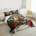 thumbnail image 3 of Homewish Fox Red Sparrow 2pcs Bedding Comforter Set for Kids Children Teens,Merry Christmas Twin Comforter Sets,Xmas Animal Breathable Bedding Set,Ultra Soft Home Decor,Reversible, 3 of 8