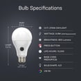 thumbnail image 4 of Feit Electric 235104 8.5 watt A19 Battery Back-Up Light Bulb, 4 of 4