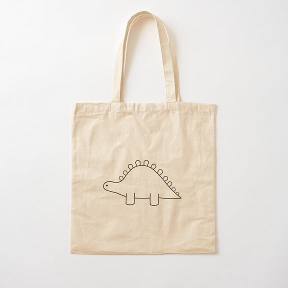Minimalistic Dinosaur Cotton Tote Bag Canvas Tote Bag, Family Gift For Mother, Her