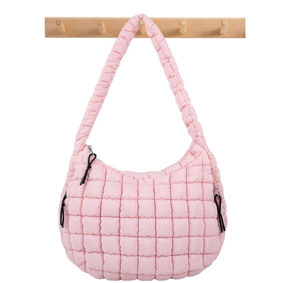 Bandolera Iqimott, acolchada, acolchada, de nailon, color rosa burbuja