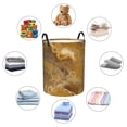 thumbnail image 6 of Circular Hamper Single Layer Laundry Basket Storage Basket Waterproof Single Layer Fabric With Handle Pe Support Strip Sandybrown Marble_3 Small, 6 of 8