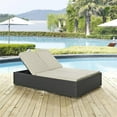 thumbnail image 2 of Hawthorne Collection Patio Double Chaise Lounge in Chocolate and Beige, 2 of 2